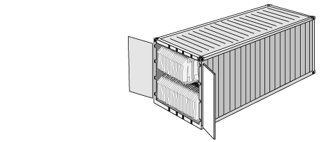 Garment on hanger container
